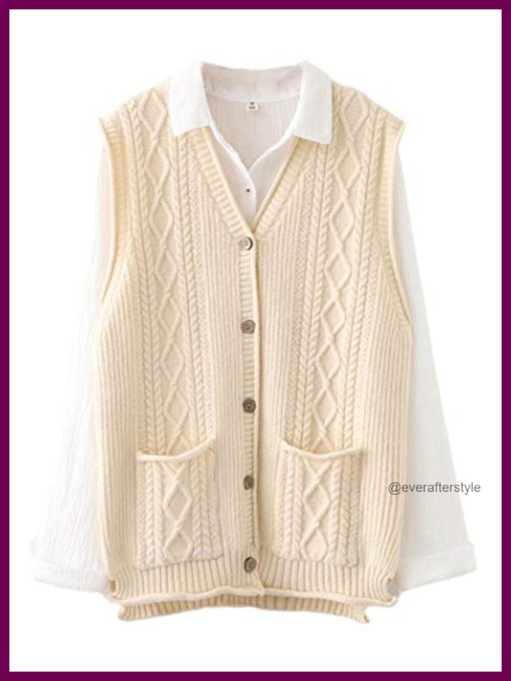 Sweater Vest Casual Sleeveless Cardigan V-Neck Button Down with Pockets